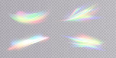 Vibrant and Colorful Digital Rainbow Light Effects Are Ideal for Inspiring and Creative Artistic Projects of All Kinds vector