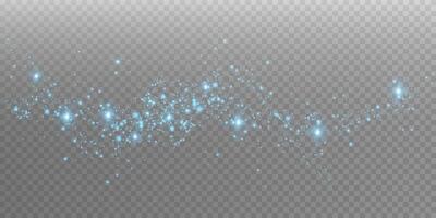 Radiant Glowing Blue Magic Sparkles and Captivating Visual Effects Creating an Enchanting Dreamy Atmosphere vector