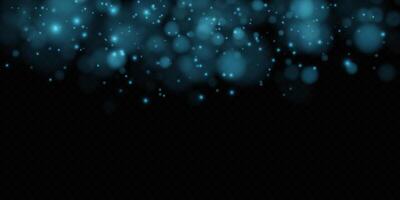 A Captivating and Enchanting Teal Bokeh Design with a Black Background for an Elegant Artistic Presentation vector