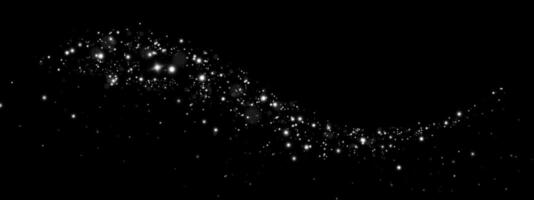The Beautiful Cosmic Glittering Stars Spread Out Against a Deep Black Background, Creating an Enchanting Visual vector