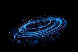 Dynamic Blue Light Swirls with Sparkles on a Dark Background, creating a mesmerizing and captivating visual experience vector