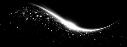An Abstract Representation of a Cosmic Wave Featuring Beautifully Dazzling Stars and a Captivating Light Aura vector