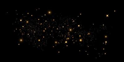 Behold a Stunning Display of Golden Stars Illuminating the Night Sky Above with Their Dazzling Glow and Magic vector