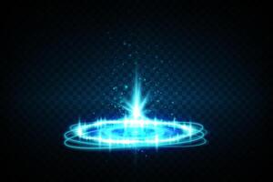 An Energizing and Dynamic Bright Energy Burst featuring Beautiful Circular Patterns with an Enchanting Blue Glow vector