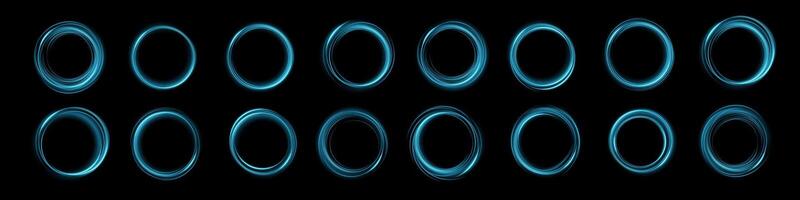 Beautiful and Elegant Blue Rings Featuring a Transparent Background Ideal for Various Design Use Cases vector