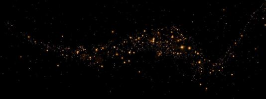 Golden Sparkles on a Dark Background Enchanting Magical Glitter Effects Creating Dazzling Atmosphere vector