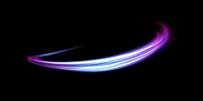 An Elegant and Abstract Light Wave Set Against a Deep Black Background Creating a Stunning Visual Effect vector