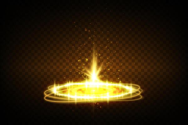 A Radiant Golden Light Burst that features Sparkles, Rings, and an explosion of beautiful colors and effects