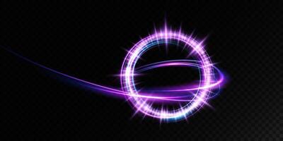 An Elegant Purple Light Circle adorned with Starbursts set against a Dark Background to capture attention vector