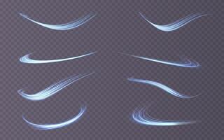 An Exquisite and Beautiful Collection of Light Brush Strokes That are Ideal for Creating Artistic and Aesthetic Effects vector