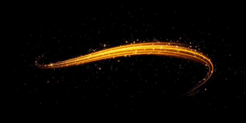 A Stunning Golden Light Splash Effect Set Against an Elegant Black Background, Radiating Vibrance and Beauty