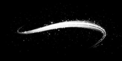 An Elegant White Sparkle Brush Stroke beautifully contrasts against a rich, Dark Background, creating visual intrigue vector