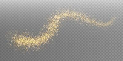 Create a stunning Shimmering Gold Glitter Trail Effect that enhances all your amazing Design Projects beautifully vector