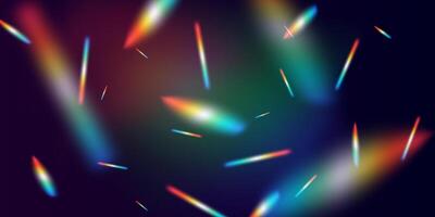 Vibrantly Colorful Light Streaks That Dance on a Dark Background Abstract Digital Art Composition and Design vector