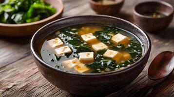 Miso Soup Serenity Silken Tofu and Seaweed Simplicity photo
