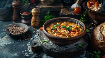 Italian Minestrone Heartiness Veggie and Bean Medley photo