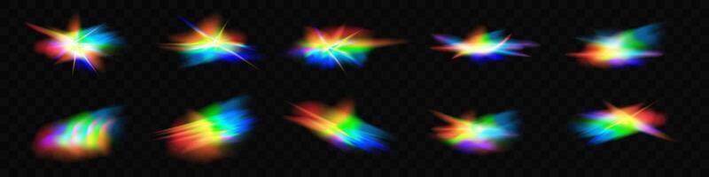 Stunning and Colorful Abstract Light Effects and Glows for Unique and Creative Design Projects and Artwork vector