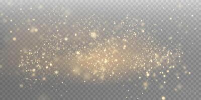 Experience the enchanting Glittering Gold Bokeh Effect that is perfect for stunning Banners and Backgrounds vector