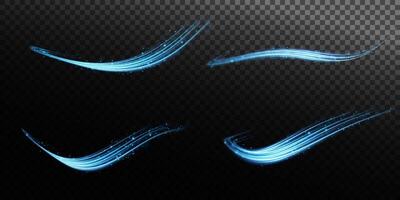 Stylized and Artistic Blue Brush Strokes Perfect for Creative and Modern Design Projects, Illustrations, and More vector