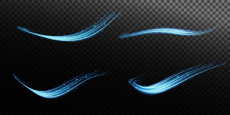 Stylized and Artistic Blue Brush Strokes Perfect for Creative and Modern Design Projects, Illustrations, and More