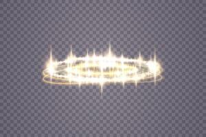 A mesmerizing Shimmering Circular Light Effect that features enchanting Sparkles and a captivating Glow vector