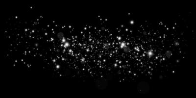 Sparkling Stars Brightly Shining Against a Deep Black Background for Stunning Visual Impact and Aesthetic Appeal vector