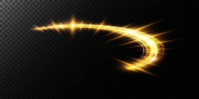 A Golden Sparkling Line with a Stunning Flare Effect that captivates with its mesmerizing beauty and brilliance vector