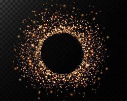 An Elegant Gold Sparkle Circular Frame Perfect for All Types of Celebrations and Special Events Ahead vector