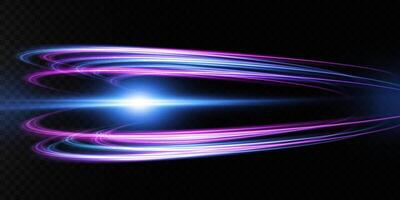 Explore Dynamic Light Trails Created with Vibrant Colors and Enhancing Glow Effects in This Collection vector