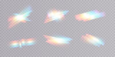 Stunning and Colorful Light Effects Perfect for Use in Graphic Design and Art Projects Across Various Media vector