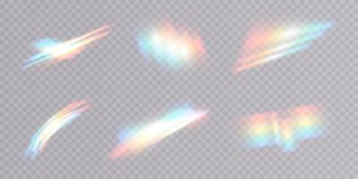 A Stunning Collection of Colorful Light Glows and Effects Perfect for Various Design Projects and Purposes vector