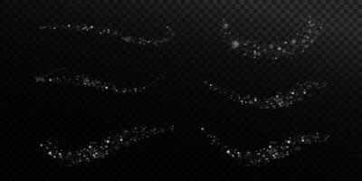 Elegant and Sparkling Curved Decorative Lines That Can Be Used for Artistic and Creative Design Purposes vector