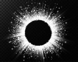 A Bright and Sparkling Circle Effect that features Radiating Lights Creating a Stunning Visual Impact vector
