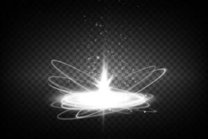 A Radiant Light Burst featuring Sparkles and captivating Swirling Effects creates a vibrant atmosphere vector