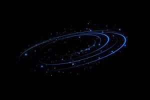A stunning Blue Spiral Galaxy adorned with Stars and fascinating Cosmic Elements in the vastness of Space vector
