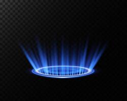 A Dynamic Blue Light Beam Circular Effect blends vibrant colors in an abstract design for a stunning visual experience vector