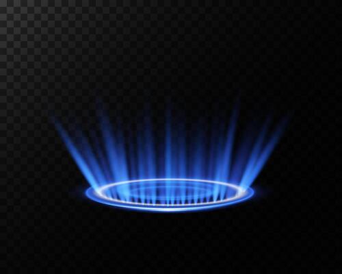A Dynamic Blue Light Beam Circular Effect blends vibrant colors in an abstract design for a stunning visual experience