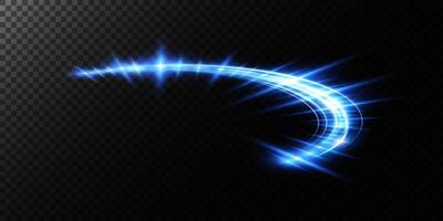 A Shiny Blue Glowing Light Stroke embellished with Sparkles, presenting a radiant and enchanting visual effect vector