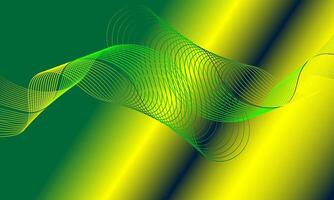 Abstract Green and Yellow Wavy Background vector