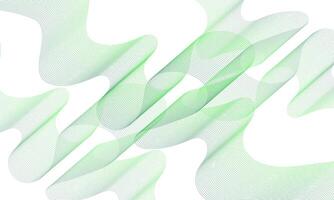 Abstract Green Wave Design on White Background vector