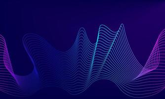 Abstract Blue and Purple Wave Lines Background vector