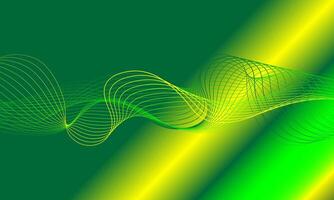Green and Yellow Abstract Wave Design vector