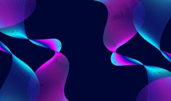 Abstract Blue Purple Gradient Wave Background vector