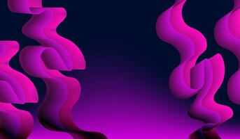Abstract Purple Wavy Design on a Dark Background vector