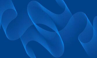 Abstract blue lines and waves background vector
