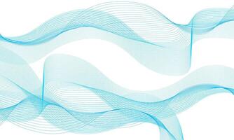 Abstract blue wave lines background vector