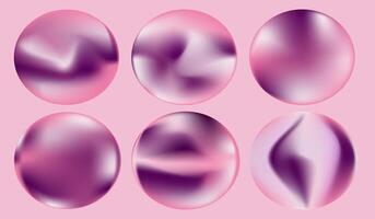 Abstract Gradient Spheres in Shades of Pink and Purple vector