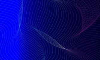 Abstract Waves in Blue and Purple Background vector