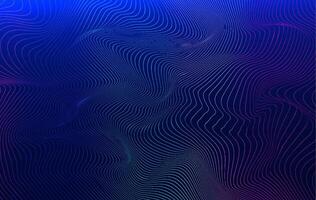 Abstract Digital Wave Lines on a Blue Background vector