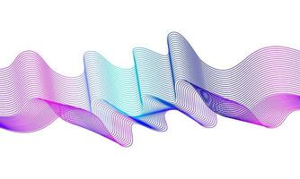 Abstract Wave of Colorful Lines Background Wallpaper vector